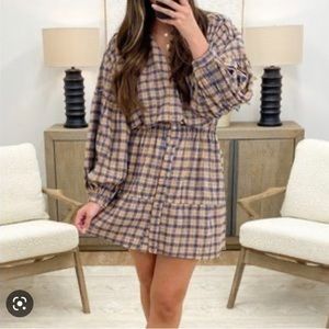 TALULAH Plaid Dress Size M